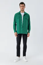 Chemise homme oversize 20193 - Vert émeraude