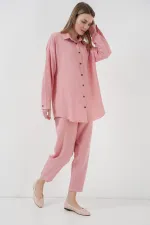 6622 Keten İkili Takım - Pudra