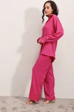 5858 Örme İkili Takım - Fuşya