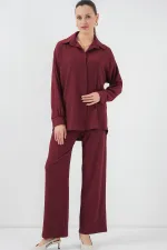 5858 Örme İkili Takım - Bordo