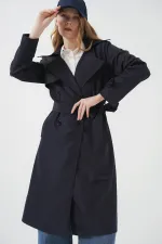 Trench-coat croisé 5918 - Bleu marine