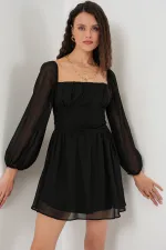 Robe mini en tulle pour femme 2514 - Noir