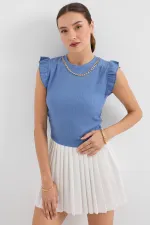 Chemisier tricoté 0430 - Indigo