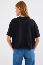 4321 Oversize T-Shirt with Pocket Detail - Black