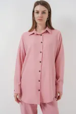 6622 Keten İkili Takım - Pudra