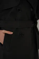 Trench-coat croisé 5918 - Noir