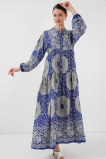2423 Authentic Patterned Hijab Dress - Saks 4