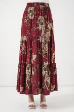 Jupe longue à motifs 1898 - Bordeaux