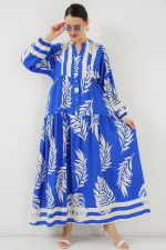 2423 Authentic Patterned Hijab Dress - Saks 3