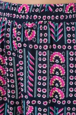 Kadın Desenli Viskon Pantolon 6749 - Lacivert