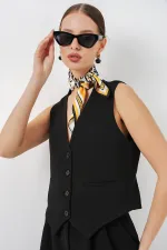 Women's Vest and Trousers Two-Piece Set 30091 - Black