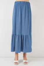 Jupe longue tricotée 1886 - Indigo