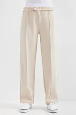 6662 Çımalı Pantolon - Krem