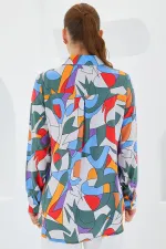 Chemise à motifs graphiques 3721 - Kaki clair