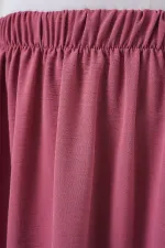 Kadın Uzun Ayrobin Etek 8050 - Gül Kurusu