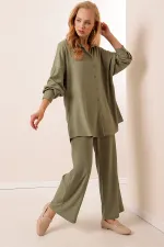 5858 Knitted Two Piece Suit - Çağla