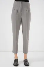 6650 Yüksek Bel Kumaş Pantolon - Gri