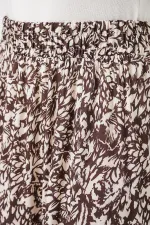 1898 Desenli Uzun Etek - Sütlü Kahve