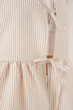 Kadın Önü Bağlamalı Bluz 961 - Bisküvi