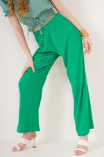 6543 Knitted Trousers - Green