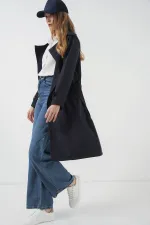 Trench-coat croisé 5918 - Bleu marine