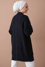 15768 Hijab Knitwear Cardigan - Black