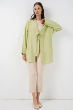 Kadın Salaş Bağcıklı Kimono 5981 - E.Yeşil