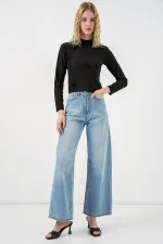 Women's Floral Knitted Blouse 978 - Black