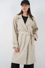 Trench-coat croisé pour femme 5987 - Beige