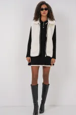 Gilet en peluche 6793 - Blanc