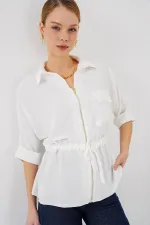 Chemise femme zippée 0721 - Blanche