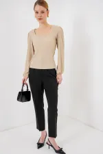 Chemisier à manches longues 0442 - Biscuit