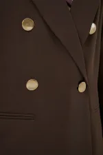 Veste blazer croisée pour femme 0722 - Marron
