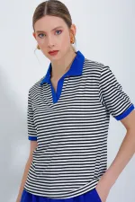 Polo rayé pour femme Saks 0499