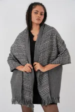 Écharpe-châle épaisse et douce pour femme 15951 - Anthracite