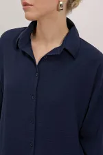 6593 Oversize Two-Piece Set - Navy Blue