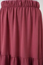 Kadın Ayrobin Uzun Etek 8048 - Gül Kurusu