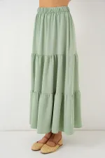 Kadın Ayrobin Uzun Etek 8048 - Mint