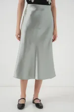 15806 Satin Skirt - Çağla