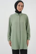 Kadın Uzun Gömlek Tunik 5945 - Çağla
