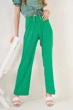6543 Knitted Trousers - Green