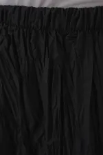 Women's Long Crinkle Skirt 8042 - Black