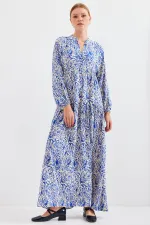 Robe hijab en viscose à motifs Saxon pour femme 2423