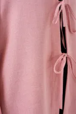 Keten Tesettür Kimono 5968 - Pudra