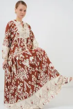 Robe hijab à motifs authentiques 2423 - Y.Tile