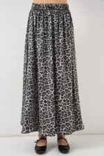 Kadın Uzun Ayrobin Etek 8050 - Antrasit