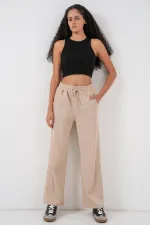 Kadın Fitilli Pantolon 30053 - Bej