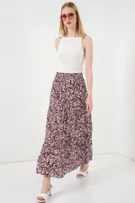 1898 Desenli Uzun Etek - A.Bordo