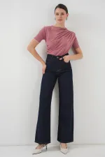 Chemisier Sandy à manches courtes et détails froncés 945 - Rose poudré