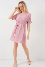 Robe courte Ayrobin à manches courtes pour femme 2572 - Poudre